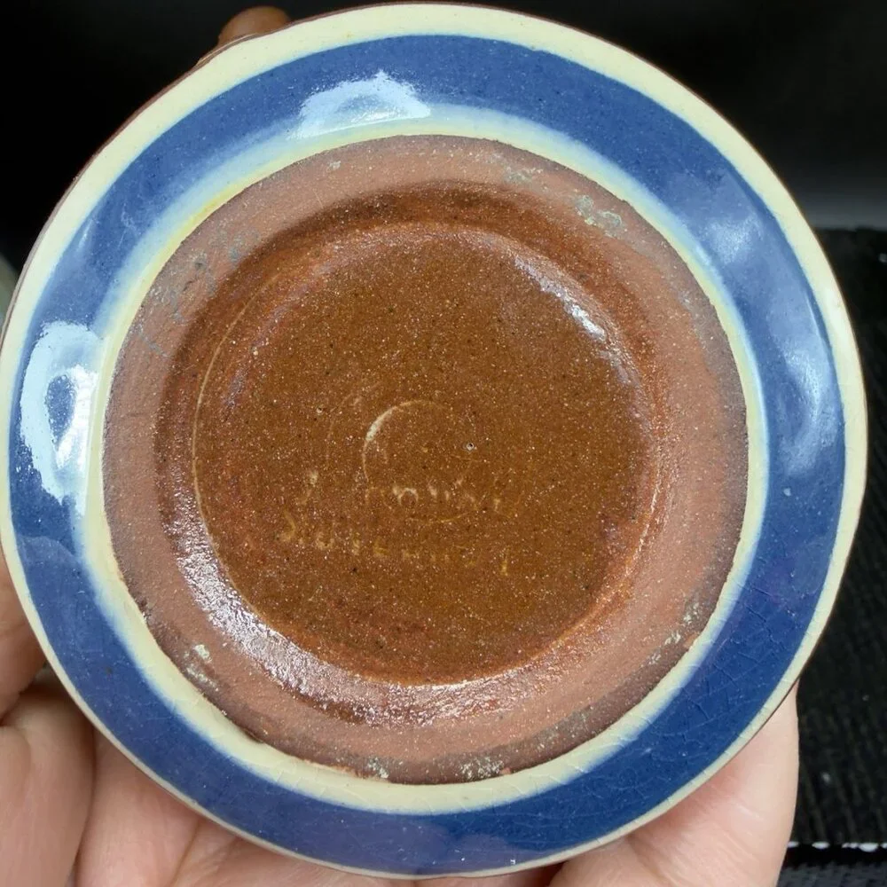 Watcombe Torquay Pottery Small Pitcher‎ Creamer Motto Ware England Handpainted